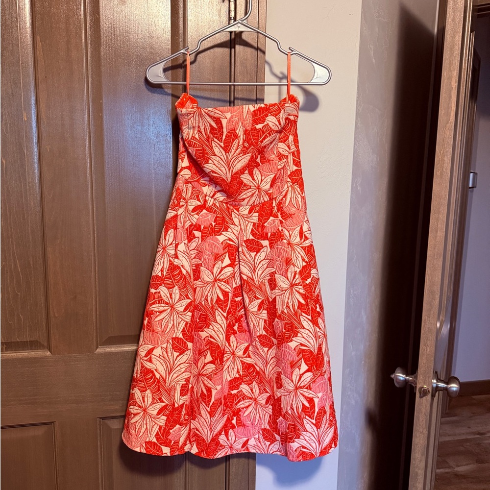 New York & Company Coral Floral Dress